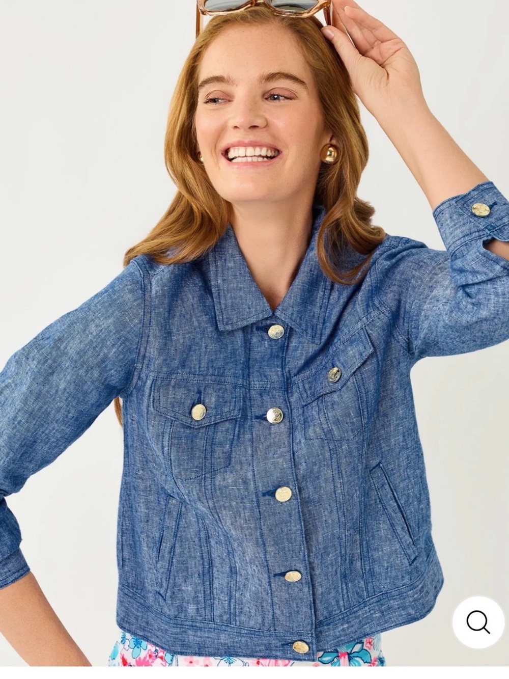 LILLY PULITZER
Seaspray Linen Jacket - Starlight Navy